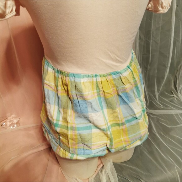 Ank Rouge Plaid Top Small Women's Blouse Top Pastel Kawaii Spring Party Mori Kei - Picture 10 of 11